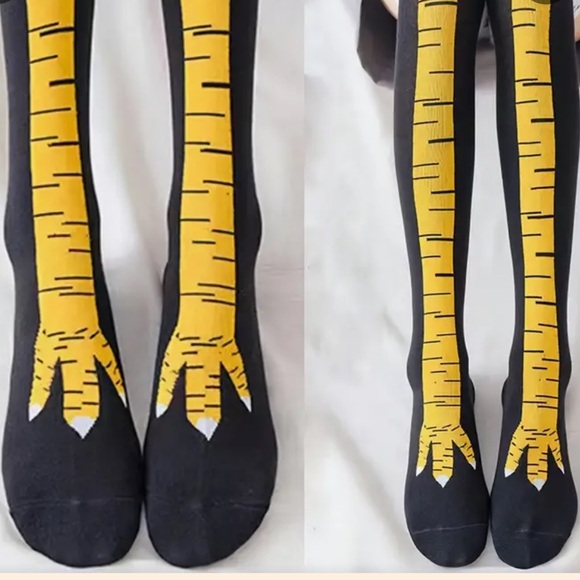 Brand new – SK12 Chicken legs socks - over the calf - FUN - Picture 2 of 6